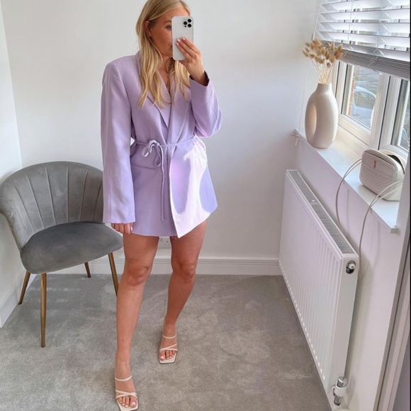 Zara STRAIGHT CUT BELTED BLAZER - Picture 5 of 16